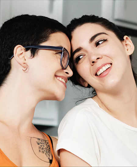 Smiling two girls
